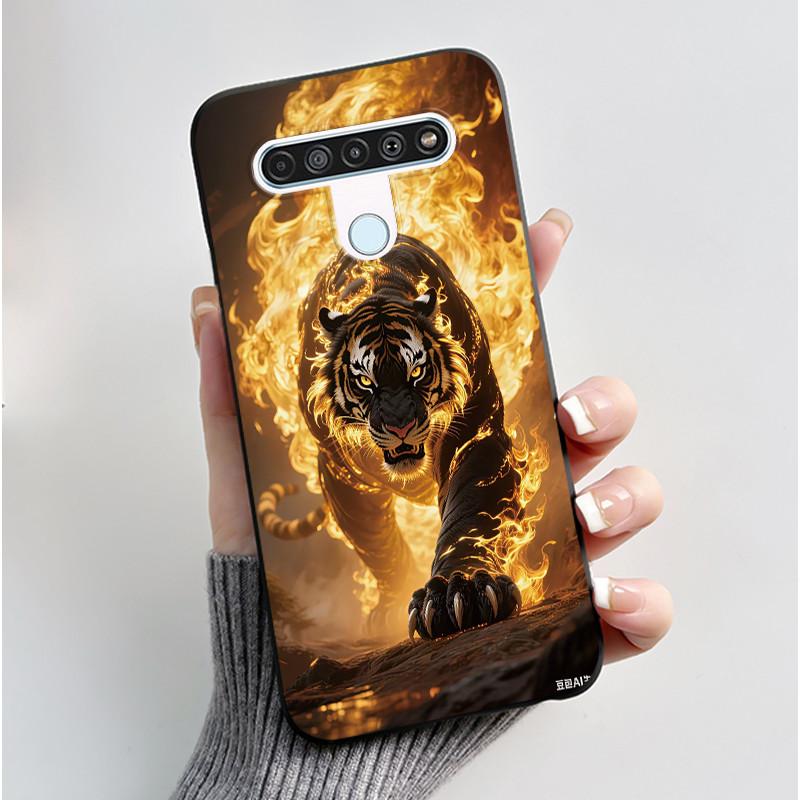 Luxury Cute Cool Boys Girls Case For LG K61 Q61 Q70 Phone Case Black Matte Soft Silicone Back Cover Protective TPU Bumper Shell
