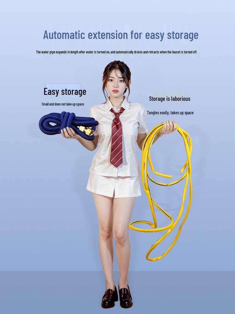 High-Pressure Car Wash Water Gun with Telescopic Hose