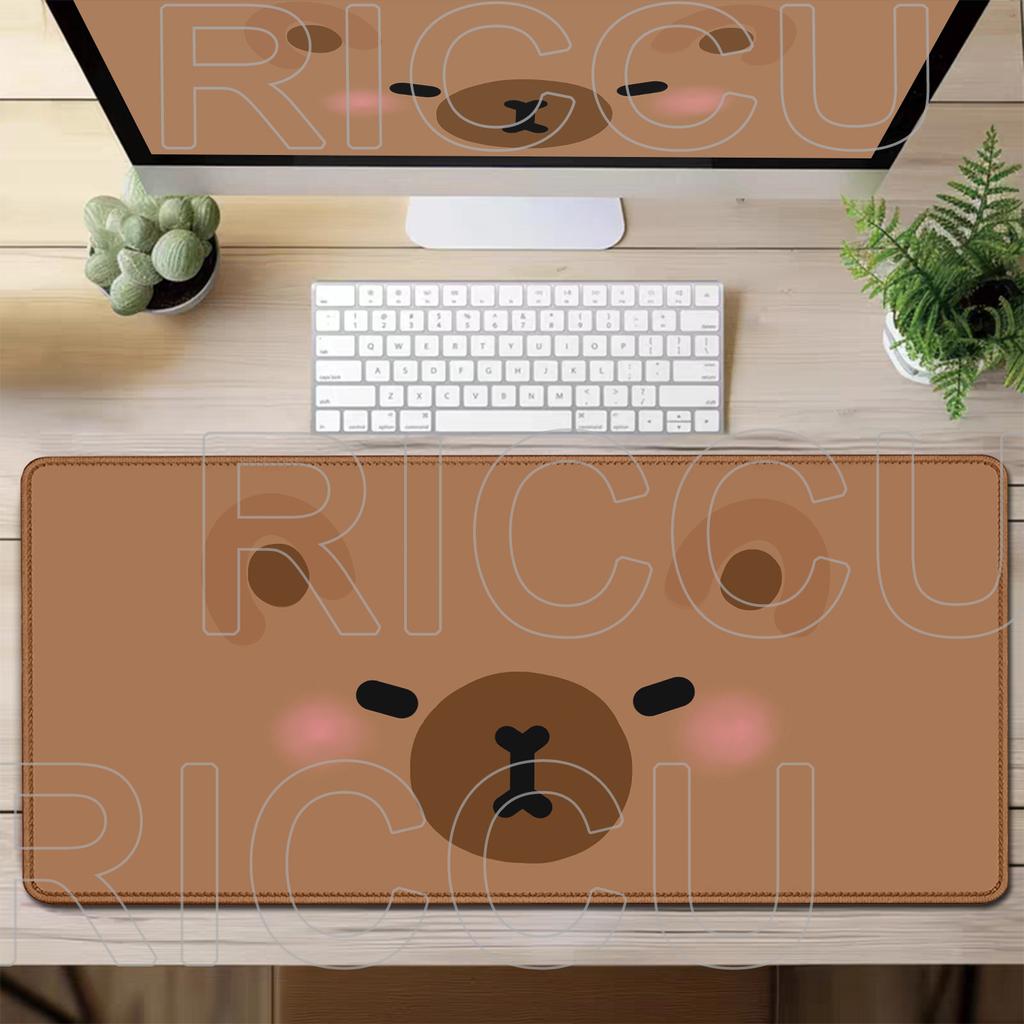 Capybara Mauspads Tastaturmatte Tisch 80x40cm Schülerschrank Gamer Schreibtisch Mauspads Teppichmatten Knitterfrei Rutschfest Schreibtischmatte