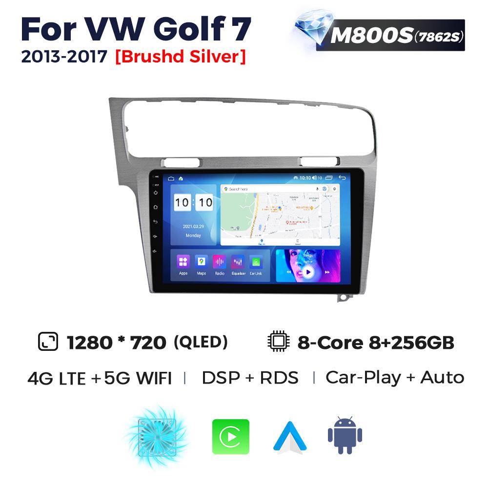 Navifly 2 Din Android Autoradio 10 Zoll Für Volkswagen VW Golf 7 2013-2017 Kabelloses Carplay Auto Multimedia Video Player DSP RDS