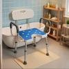 Bath Chair Pad with Adhesive Backing Non Slip Shower Seat Mat, Bathroom Shower Chair Cushion, Waterproof Soft Cover for Elderly