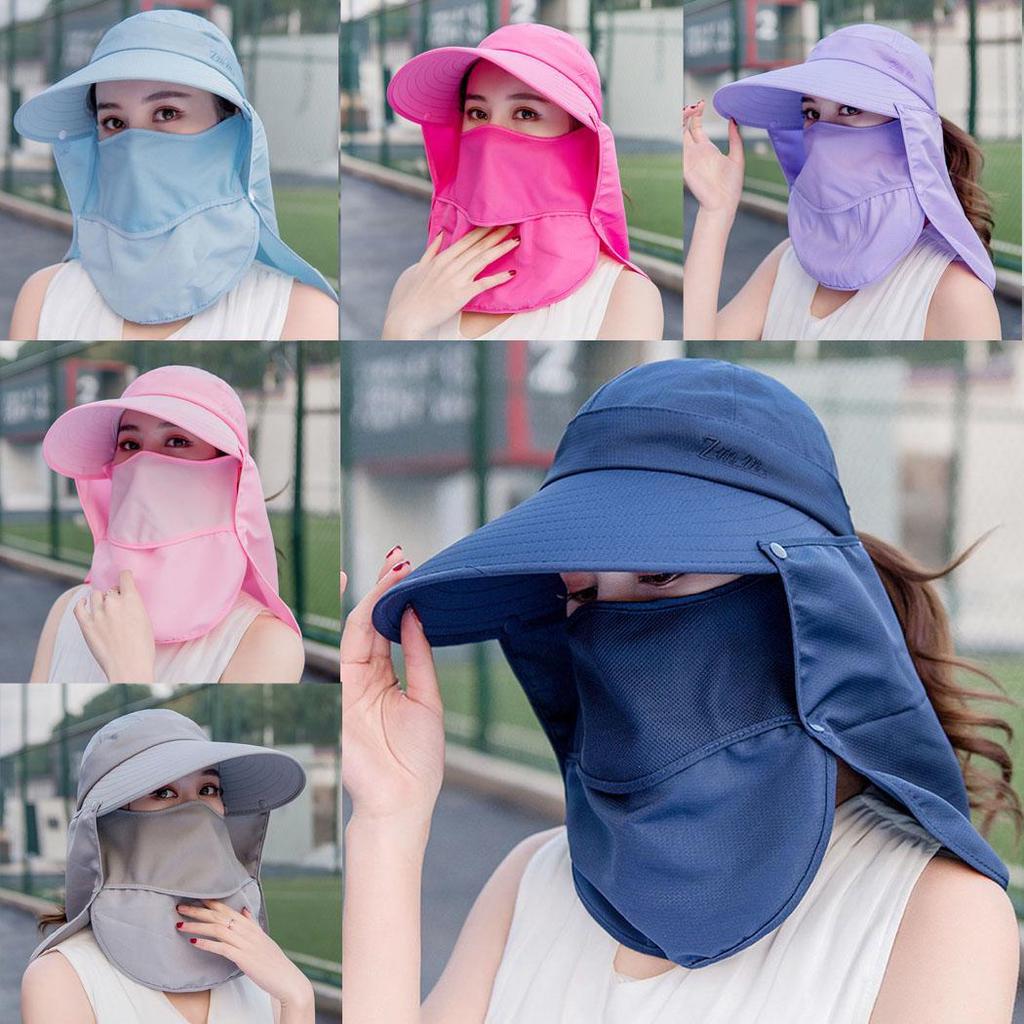 Face Neck Cover UV Protection Beach Hat 