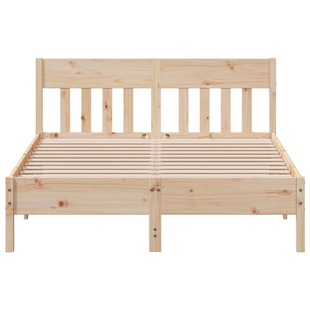 Vidaxl Bed Frame Without Mattress, 150X200 Cm, Solid Pine Wood