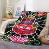 1Pc Jewish Hamsa Print Flannel Blanket, High Quality Comfortable for All Seasons, Home Decor, Warmth and Comfort, Perfect for Christmas Gifts