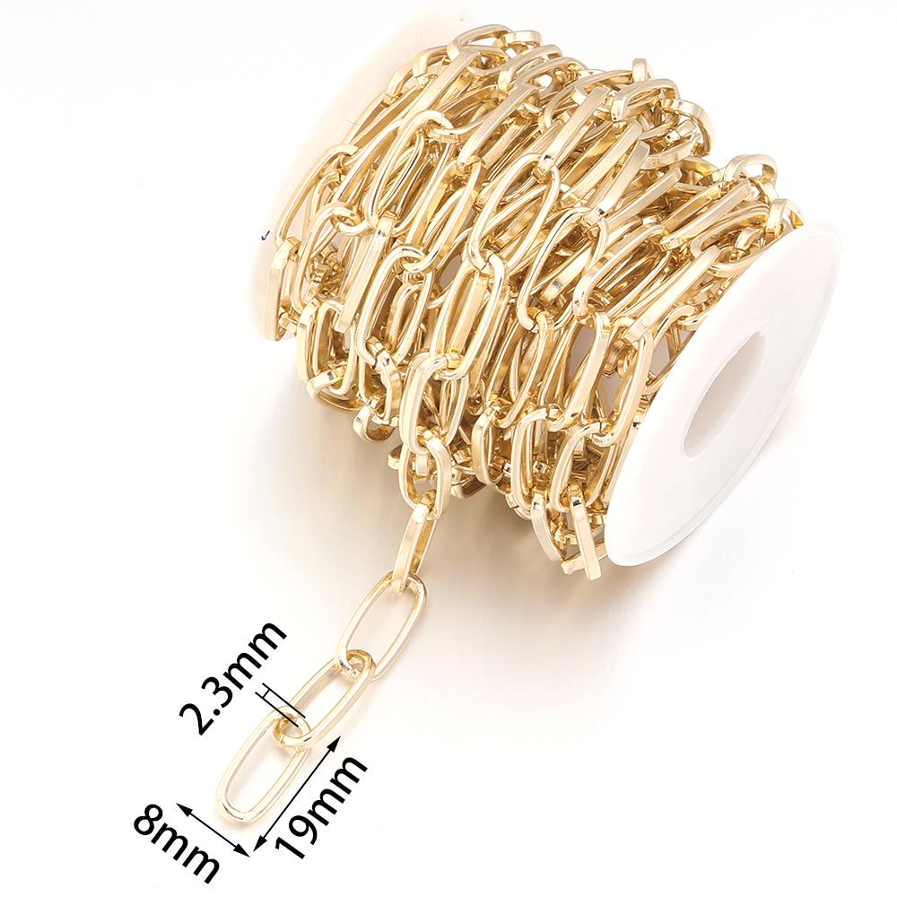 5 Yards/Rolle Metall-Aluminium-Kette Dreifach-Gliederkette Für Schmuckherstellung DIY Handgemachter Halsketten-Armband-Taschen-Zubehör Zubehör