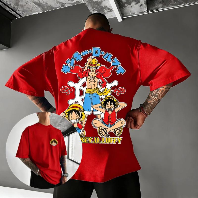 One Piece Luffy T Shirt Men Women Anime Graphic Tee Cotton Short Sleeve Tops 2026 Summer Trendy Casual Streetwear Y2k Clothes