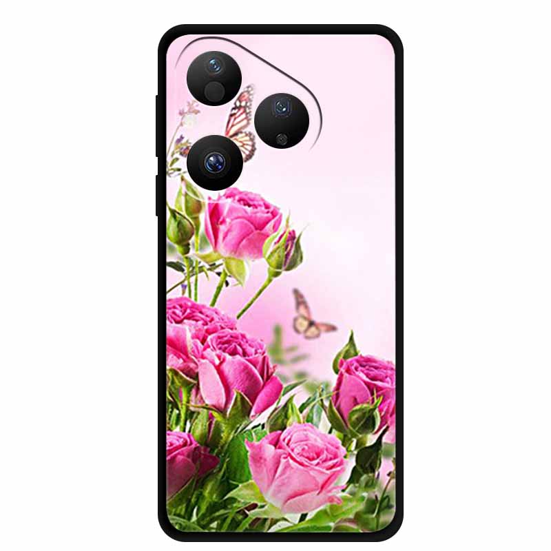 Colorful Case For Huawei Pura 80 Case Cartoon Animal Silicone Black Soft Cover for Huawei Pura 80 Case Protective Bumper Pura80