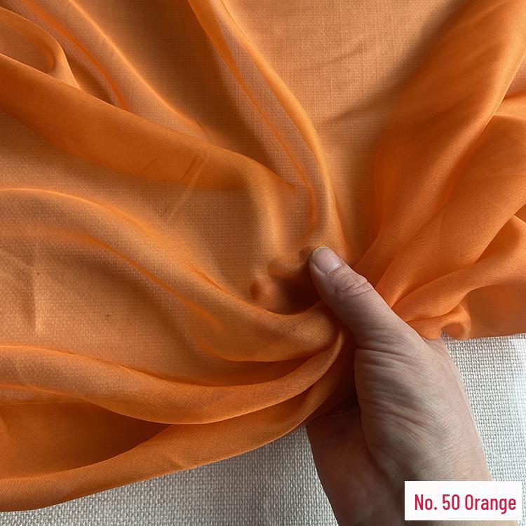 6mm Real Mulberry Silk Chiffon Fabric, 140cm Wide - Sheer and Lightweight for Scarves, Dresses, and Gowns. Retro Style.