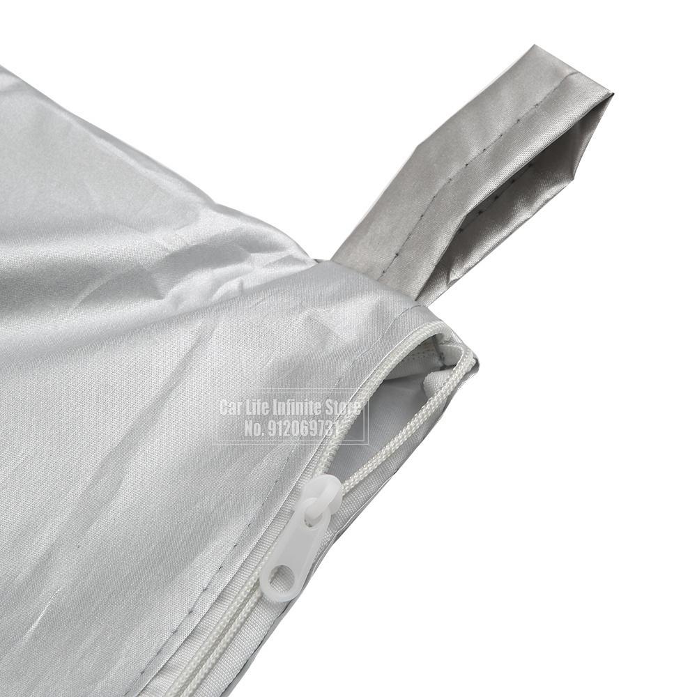 190T Yacht Outdoor Protection Waterproof Boat Cover Oxford Fabric Anti-smashing Tear Proof Silver Reflective Boat Cover 11-22FT