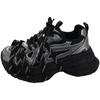 Thick-soled explosive mesh dad shoes women 2025 new versatile breathable casual shoes heightening lace-up running sneakers