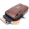 Men's Bag with Two Compartments Made of Genuine Leather VINTAGE Bag 22738 Brown