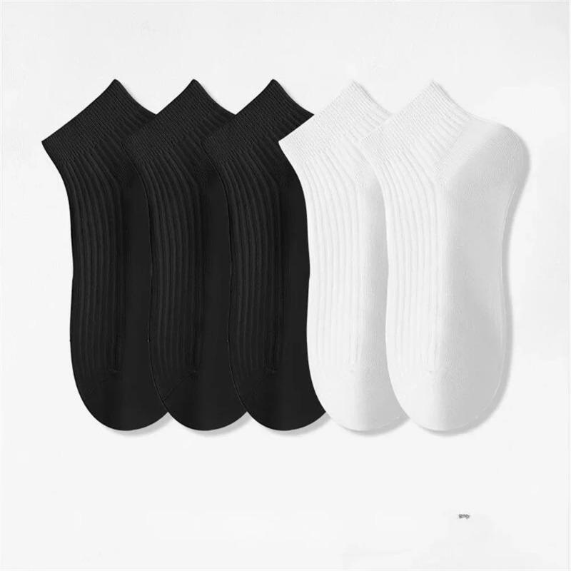 5 Pairs/Pack Ankle Socks Women Cotton Invisible Sweat-absorbing Girls Low Tube Boat Socks