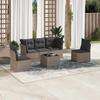 VidaXL Garden Lounge Set 6 Pcs with Grey Cushions Wicker 3217360
