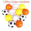 12Pcs Expression Soft Balls Toy Beach Sponge Stress Ball Squeeze Smiley Face Pu Foam For Kids Adult Sports Decompress Toy Ball