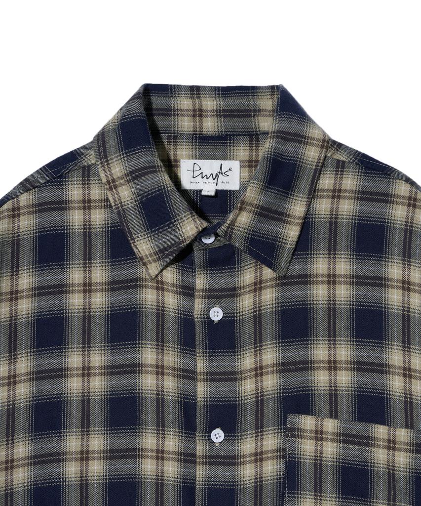 PHYSICAL DEPARTMENT Flannel District Tartan Check Shirt_Navy