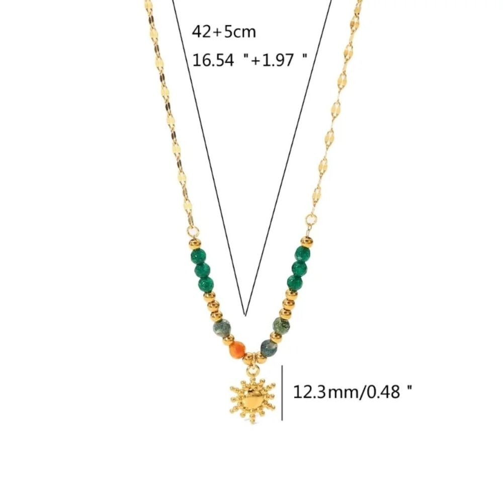 Adjustable Adjustable Chain Necklace Layered Layered Necklace 2024 Sunflower Necklace Woman
