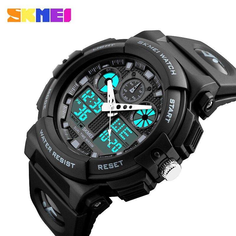 Skmei Herren Sportuhren Digitaluhr Alarm Dual Display Stoppuhr Militärische wasserdichte Armbanduhren 1270