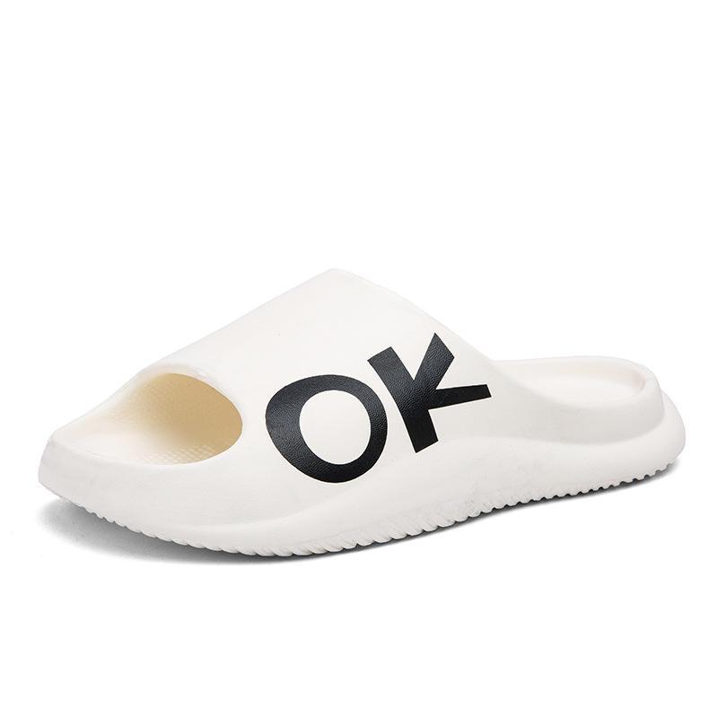 Men's Lightweight Non-Slip Summer Indoor Slippers, Casual Flip Flops for Bathroom Use