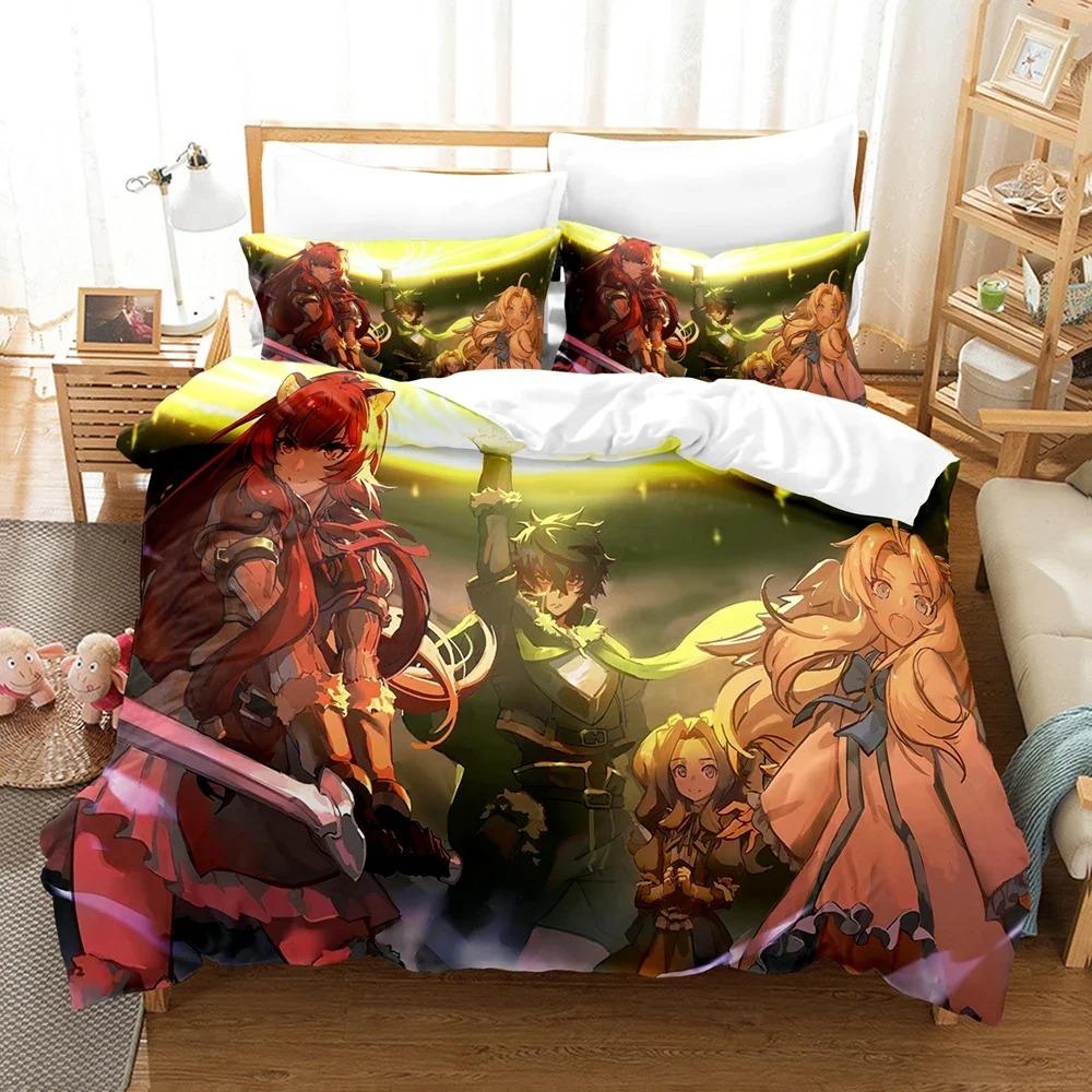 

3D Printed The Rising of the Shield Hero Duvet Cover Set Double Twin Full Queen King Size Bedding for Adult Kids 70x133cm 2pcs