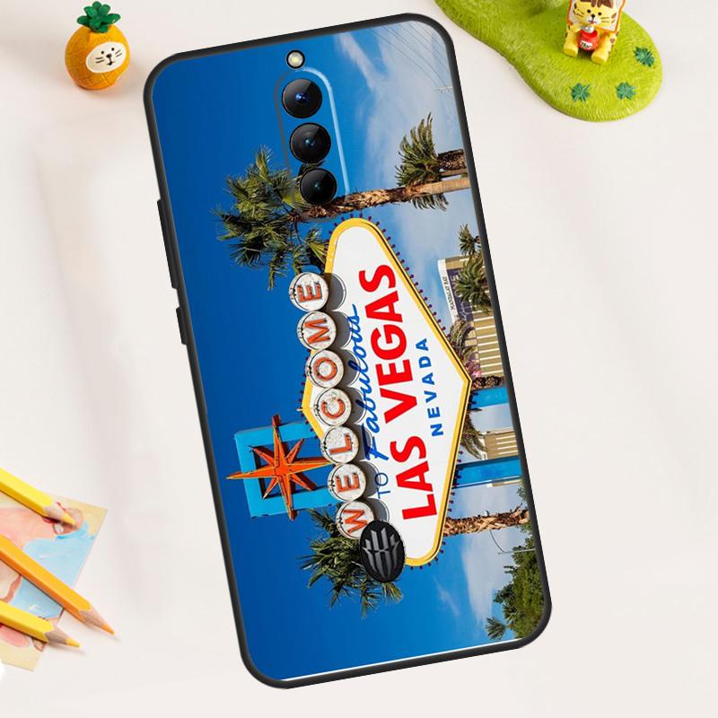 Las Vegas Strip Nevada Case For ZTE Nubia RedMagic 11 9 8 10 Pro Plus 8S 9S 10S Pro 5G 5S 6 7 6S 7S Pro 11 Air Cover Red Magic 6Pro