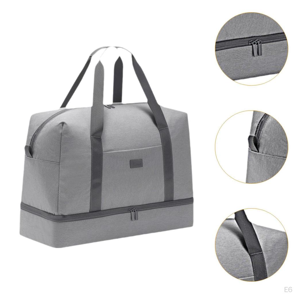 Compact Travel Duffle Bag with Shoe Storage