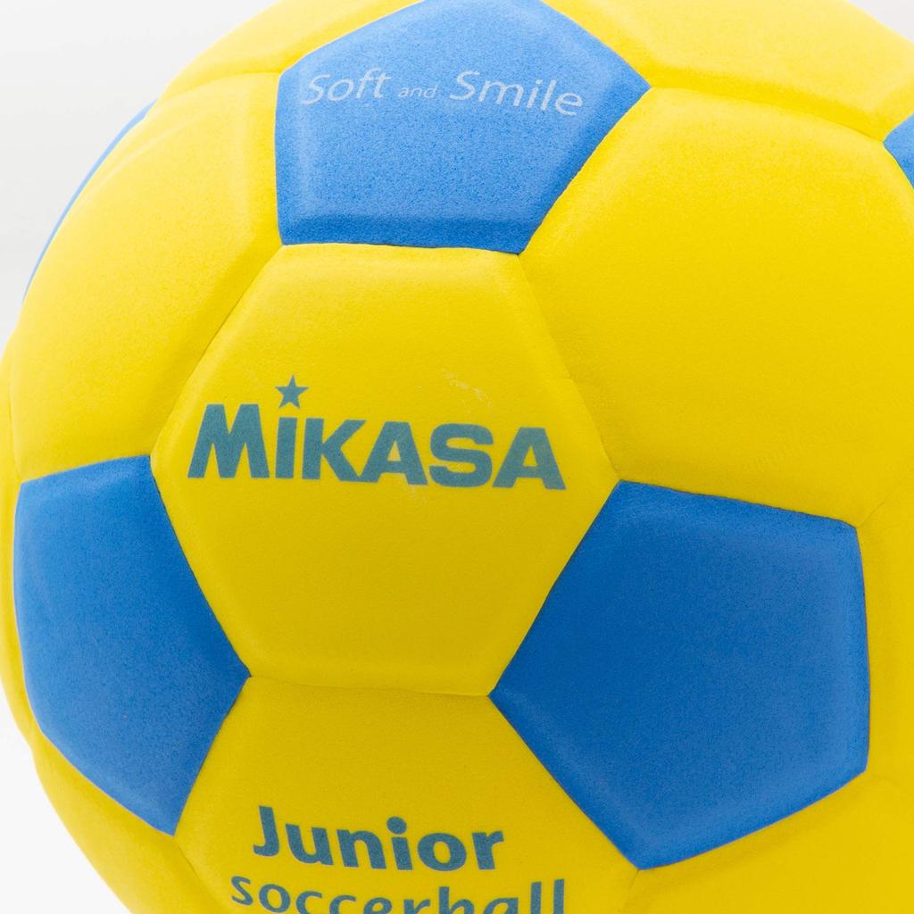 MIKASA Junior Soccer Size Smile Glued Recommended Internal Pressure Ball, 3, Soccer, Approx. 150g, Yellow/Blue, SF3J-YBL, Ball, 0.10-0.15kgf/cm²