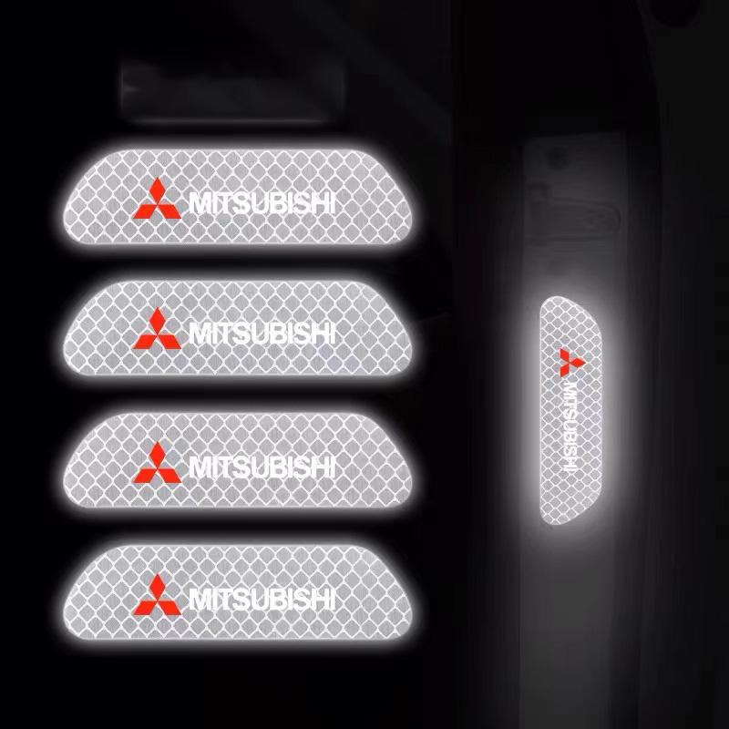 Car Door Sticker Safety Warning Reflective Mark For Mitsubishi Asx Lancer Outlander Pajero Ralliart