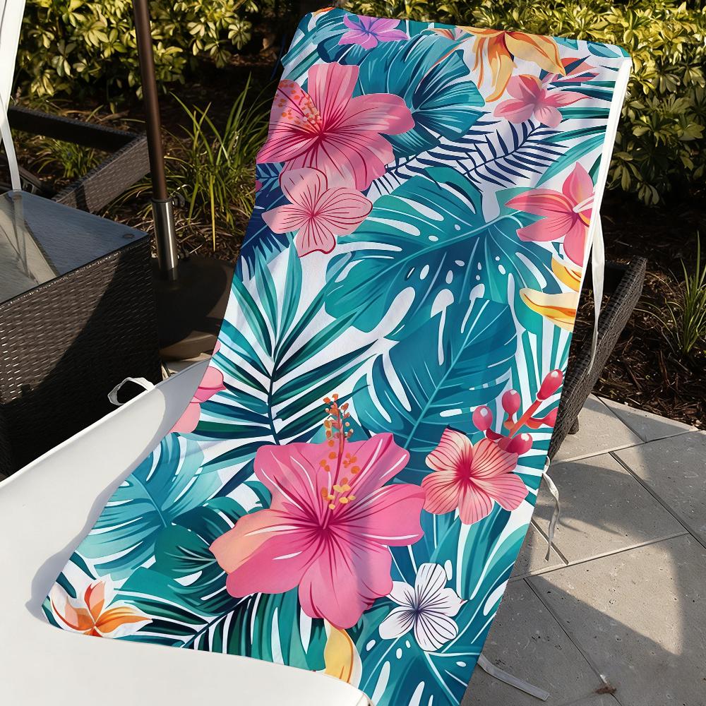 Toalla con Diseño de Hibisco Tropical y Palmeras Secado Rápido Toallas de Playa Son Adecuadas Para Piscinas Camping Yoga y el Gimnasio