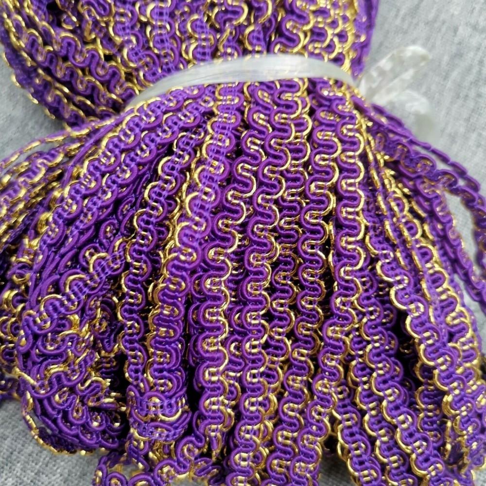 Dual Line Wave Lace Ribbon Gold Silver Color Dress Costume Accessory Wedding Party