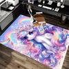 1pc Rainbow Unicorn Chair Mat - Anime Cartoon Design, Non-Slip Carpet for Office Chairs, Festive Gift, Suitable for All Seasons.H093