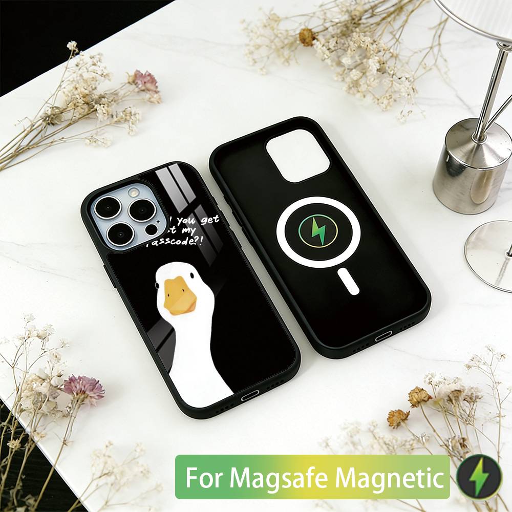 Duck Phone Case For iPhone17,16,15,14,13,12,11 Plus,Pro Magnetic with Magsafe Wireless Charging