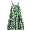 2025 Summer Sleeveless Cotton Linen Patchwork Maxi Dress