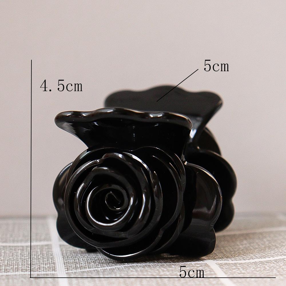 Acetate Color Rose Flower High-End Gold Label Letter Hair Catcher For Women