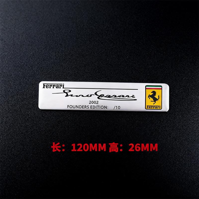 New Aluminum Alloy Badge Sticker Car Body Trunk Window Decoration Decal For Ferrari Roma 488 Spider SF90 LaFerrari Portofino F80 JG6
