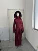 2025 Autumn/Winter Women's Tassel Hooded Ski Cotton Jacket with Belt