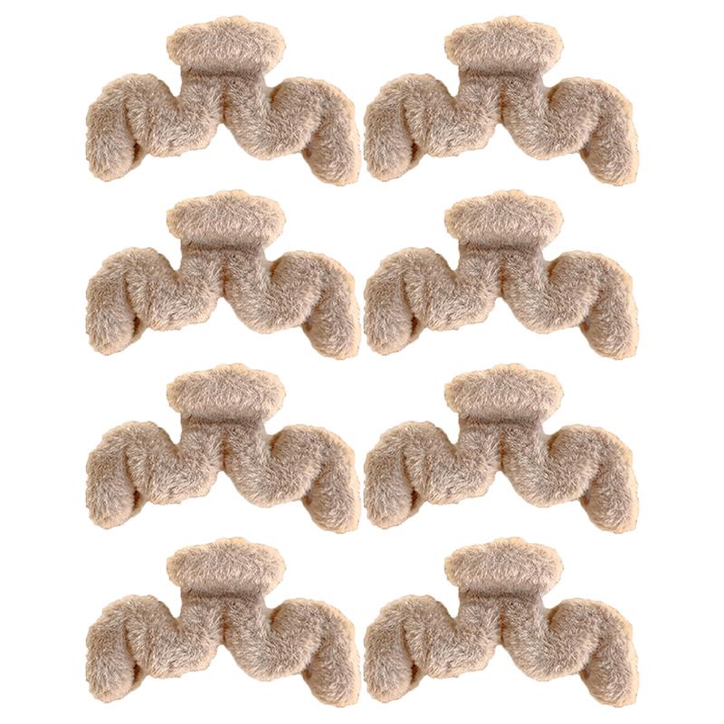 Oversized Plush Hair Clip Women Autumn Winter Wavy Hair Shark Clip Elegant Hair Accessories