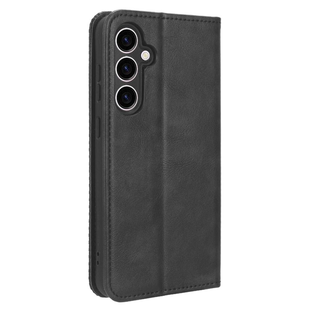 Stand Wallet Phone Case for Samsung Galaxy S23 FE,Retro PU Leather Protective Phone Cover