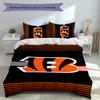 3pcs Cincinnati Bengals LOGO Duvet Cover Set, Includes 1 Duvet Cover and 2 Pillowcases,Skin-Friendly&Comfortable Fabric,Suitable Bedding Sets