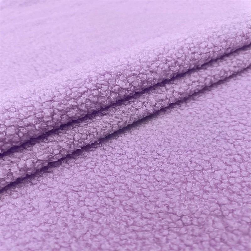 100x160cm Fur Plain Stretch Fabric for Children's Clothes Dolls Sewing Winter Coats White Teddy Hair Plush Cloth Smooth Drape