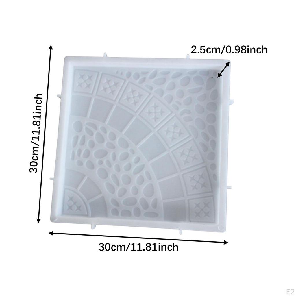 Concrete Brick Model Decorative Square Stepping Stone Paver Floor Tile Form for Walkway, Patio,