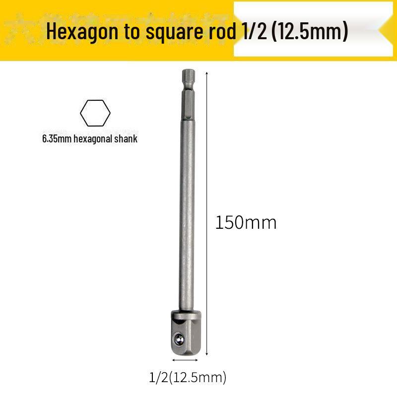 Hexagonal To Square Head Drill Adapter Rod Set - Large, Medium, Small Fly Conversion