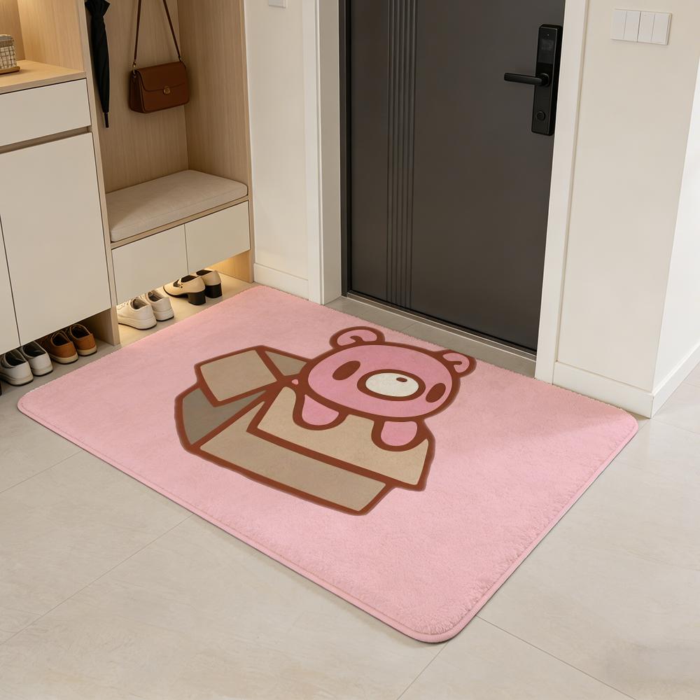 character G-Gloomy Floor Mat Flannel Door Mat Non-Slip Absorbent Washable Indoor Home Rug