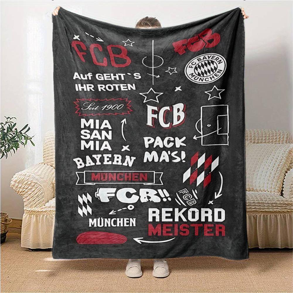 Bayern Munich Crest Blankets Flannel Printed Breathable Warm Throw Blanket for Home Office Bedspreads 0708a119