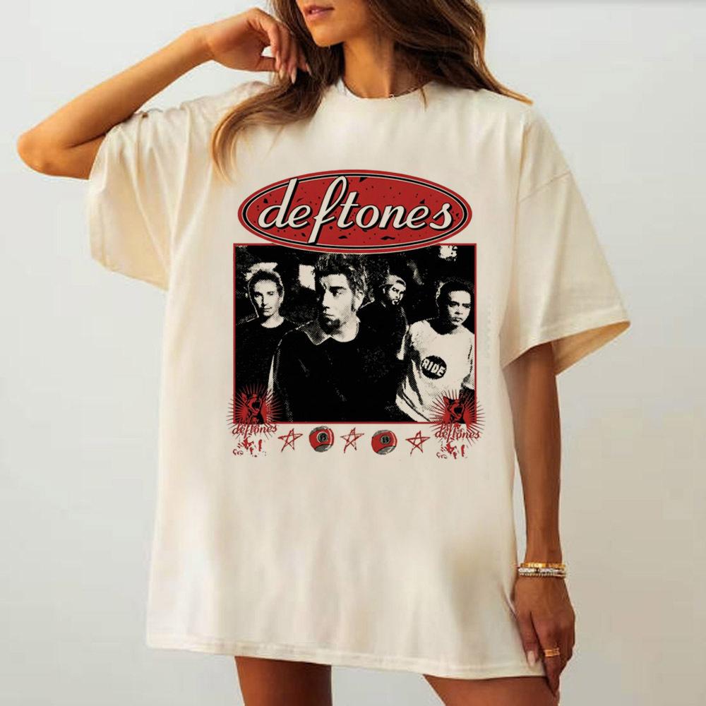 Deftones Tshirt Women Y2k Classic Kawaii Graphic Gothic Vintage Tshirt Pop Culture Aesthetic Hip Hop Classic Kawaii Digital