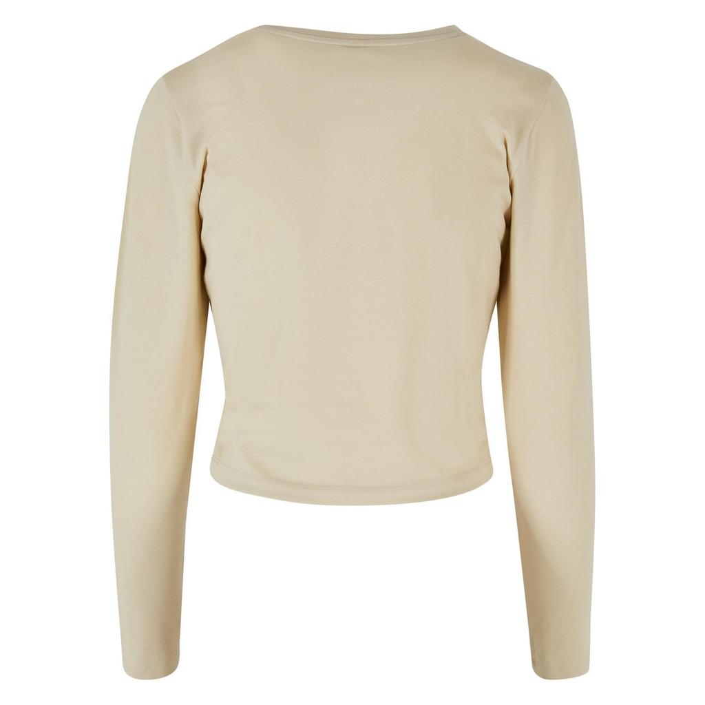 Build Your Brand Womens/Ladies Short Long-Sleeved T-Shirt