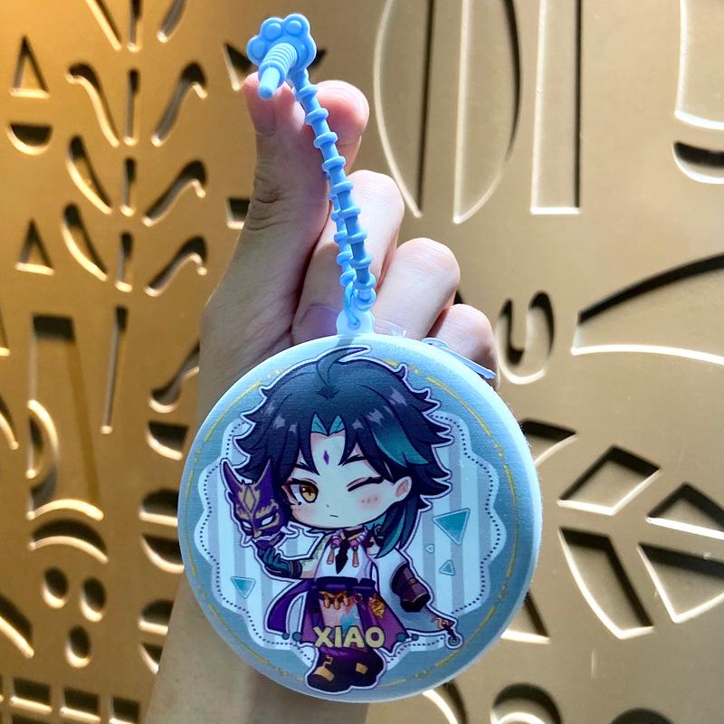 Genshin Anime Münzaufbewahrung & Schlüsselanhänger Anhänger Geschenkset