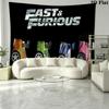 Autorennen Fast Furious Wandteppich Ästhetischer Wandbehang Bedruckter Stoffdecke Dekorative Wandteppiche für Schlafzimmer Wohnzimmer Heimdekoration
