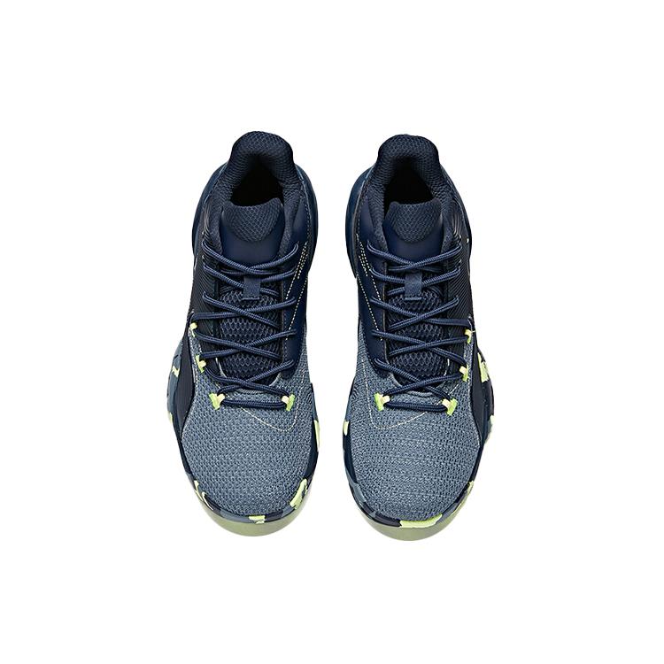 ANTA Basketball Shoes Men's Mid top Coastal Blue/Checkerboard Gray 112111609-5