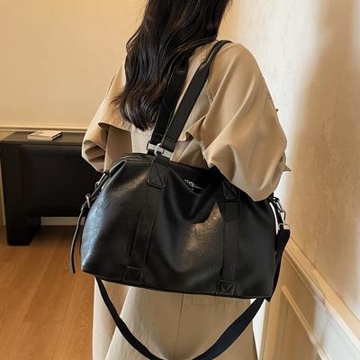 Handtasche mit großer Kapazität, einfarbig, Reiseaufbewahrungstasche, Outdoor-Gepäcktasche