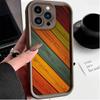 Rainbow Wooden Colorful Printed Fashion Case Flexible Soft Silicone TPU Shell Full Back Cover for iPhone Samsung